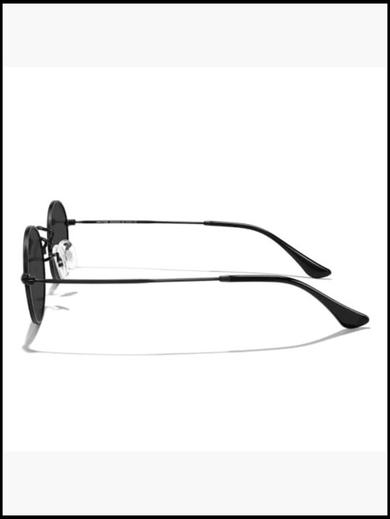 Oval Metal Polarized Sunglasses Classic Shades Narrow Fit display picture 1